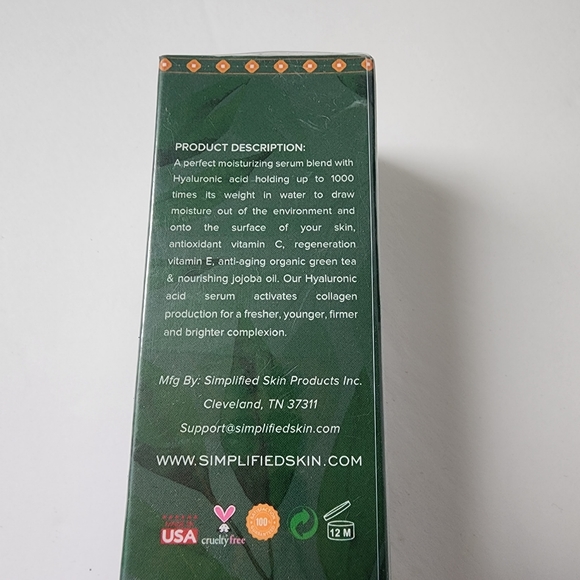5 Simplified Skin Hyaluronic Acid Vitamin C Serum with Green Tea Moisturizing - Picture 8 of 11
